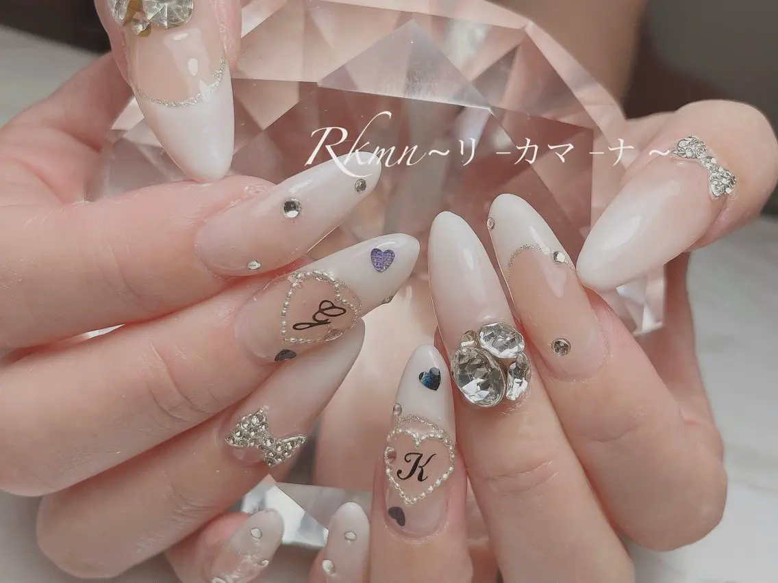 ネイル フレンチネイル グラデーション ハート 春ネイル ハンドネイル フットネイル ハンドケア Rkmn ~リ-カマ-ナ~のネイルデザイン
