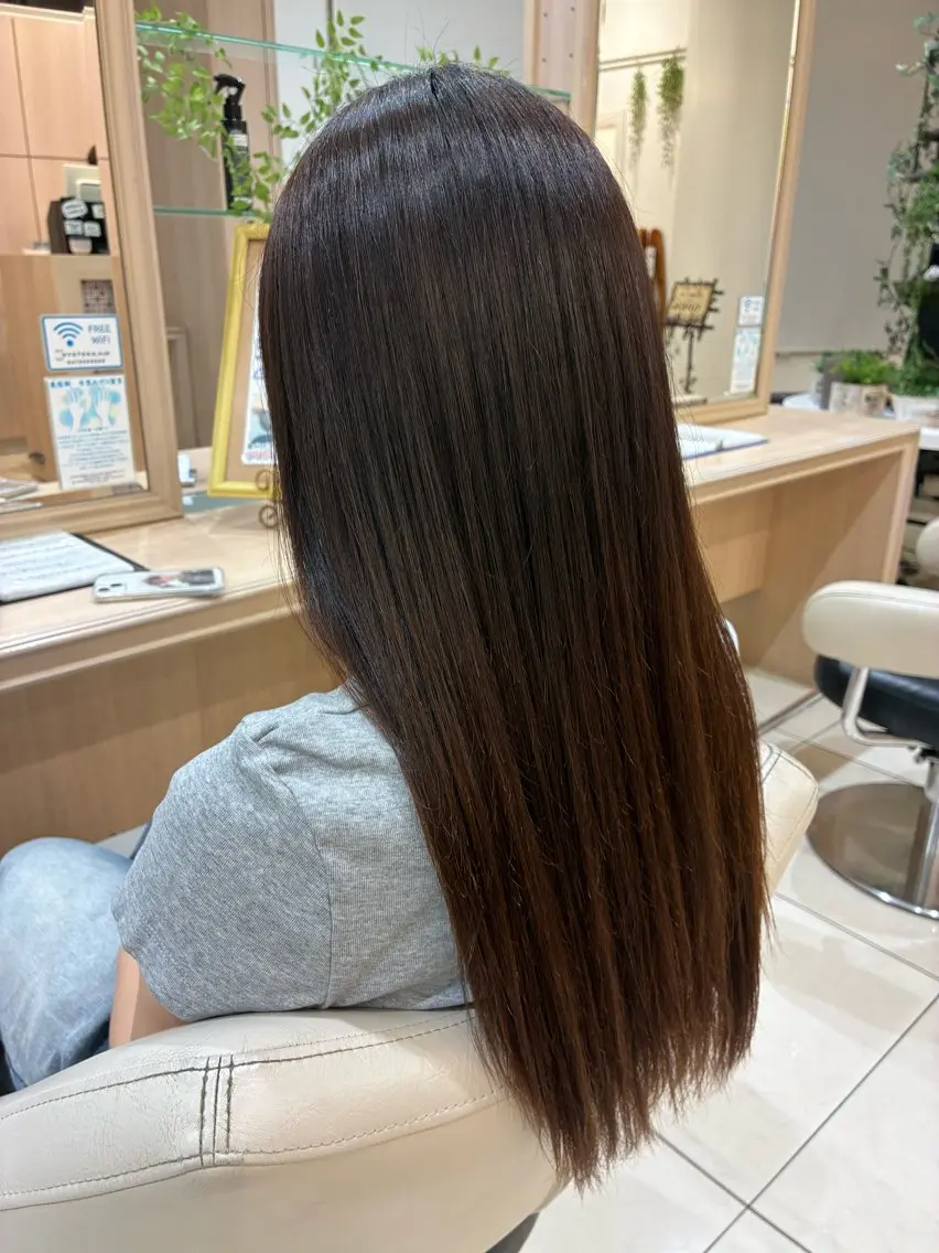 🩵縮毛矯正モデル🩵リタッチ(根元6センチまで)の写真