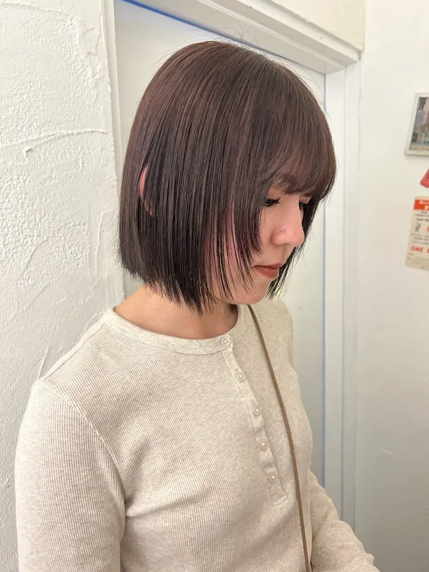 ミディアム カラー ブラウンカラー ラベンダーカラー カット ヘアカラー maho/垢抜け カラーパーマのヘアスタイル
