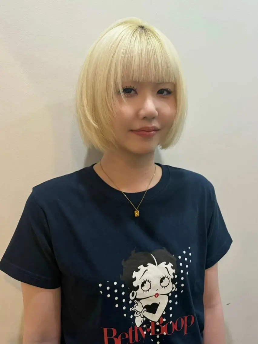 ショート ボブ 顔周りカット Riko/ カットモデル募集❤︎のヘアスタイル