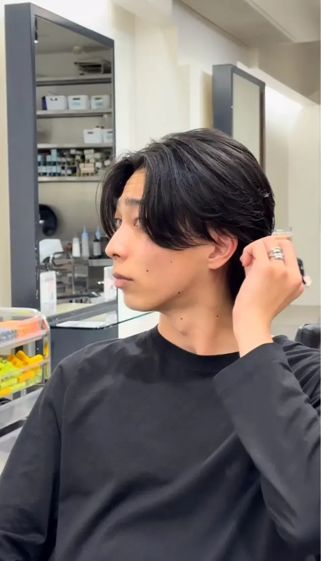 ショート パーマ メンズ カット パーマ ヘアセット fifth神宮前 たつやのヘアスタイル