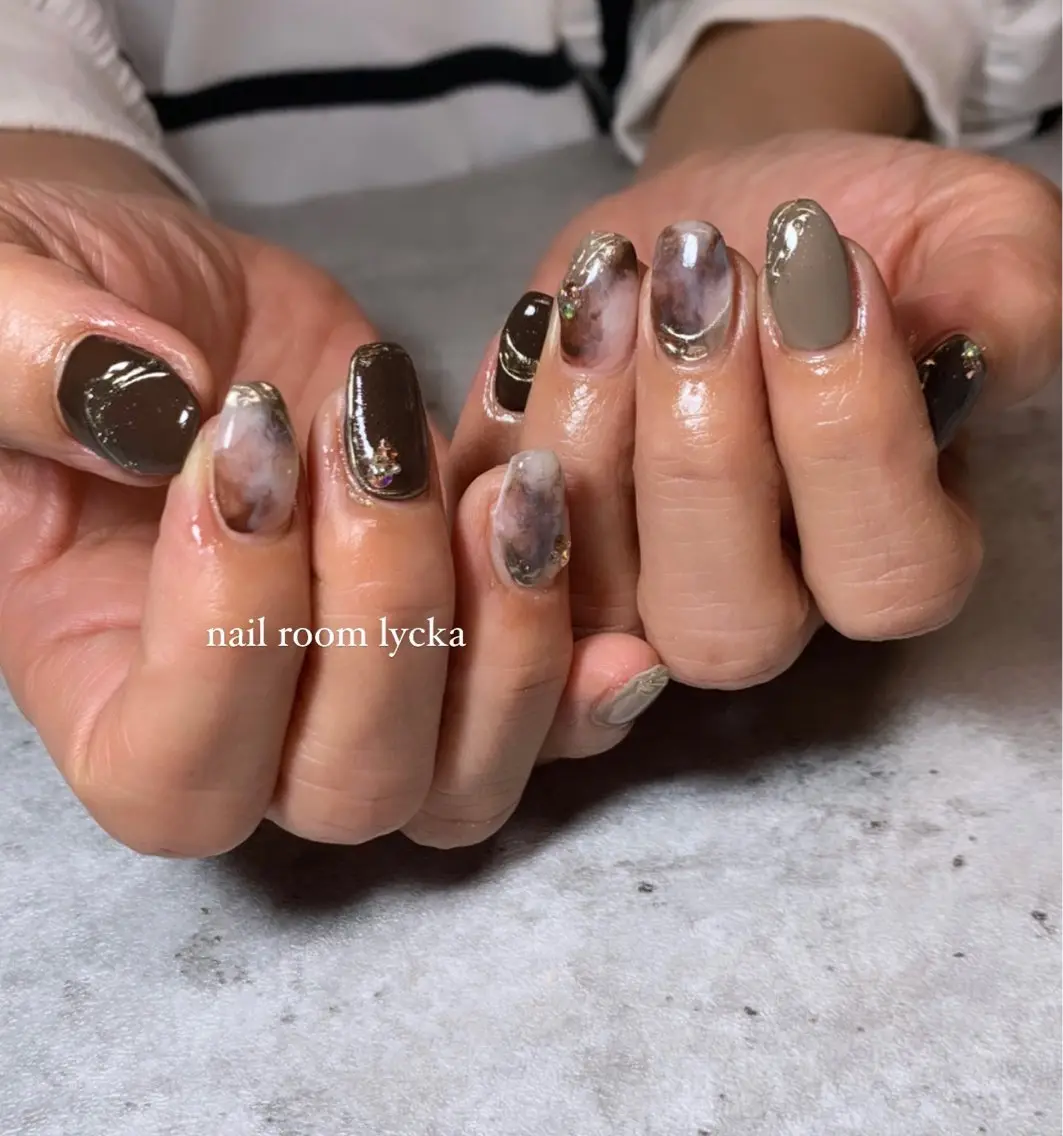 ネイル ネイルルームリッカ 𝐦𝐚𝐲𝐮のネイルデザイン