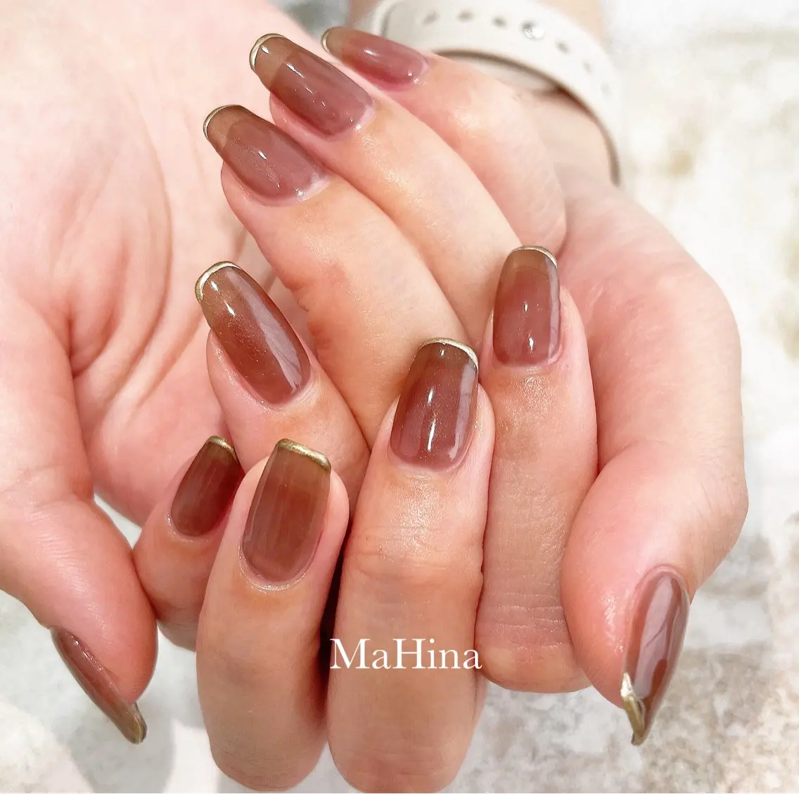 ネイル シンプルネイル ハンドネイル Le Vernis MaHina・まひなのネイルデザイン