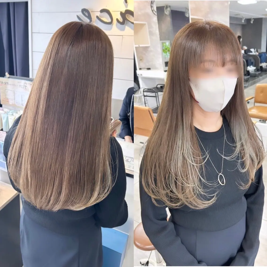 ロング 顔周りカット レイヤーカット カット レイヤー/艶髪カラー 森本くるみのヘアスタイル