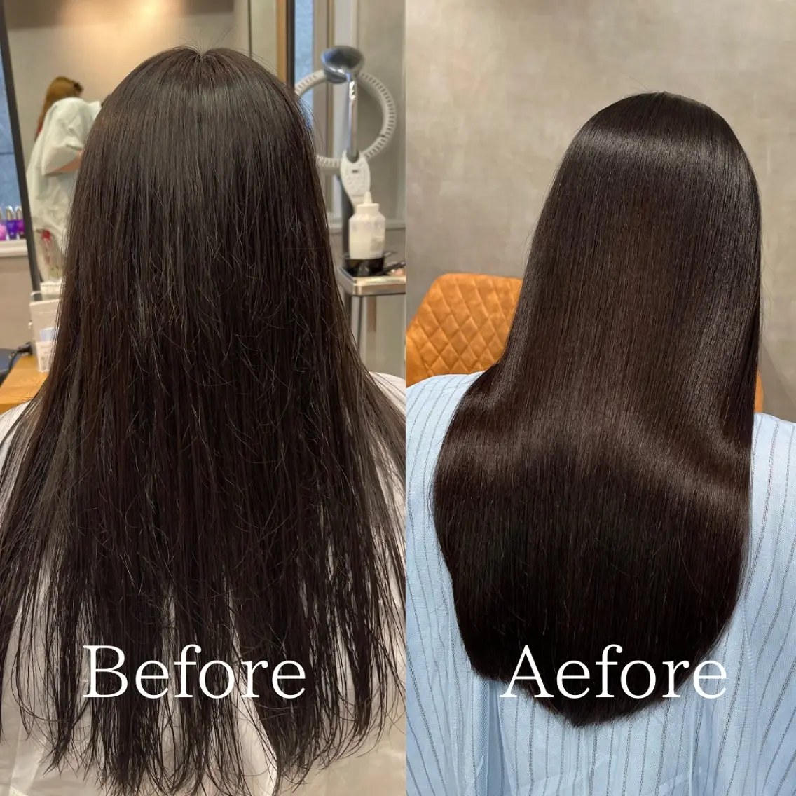 ロング くせ毛 縮毛矯正 縮毛矯正 charm《銀座》 ヘアセット/縮毛矯正のヘアスタイル