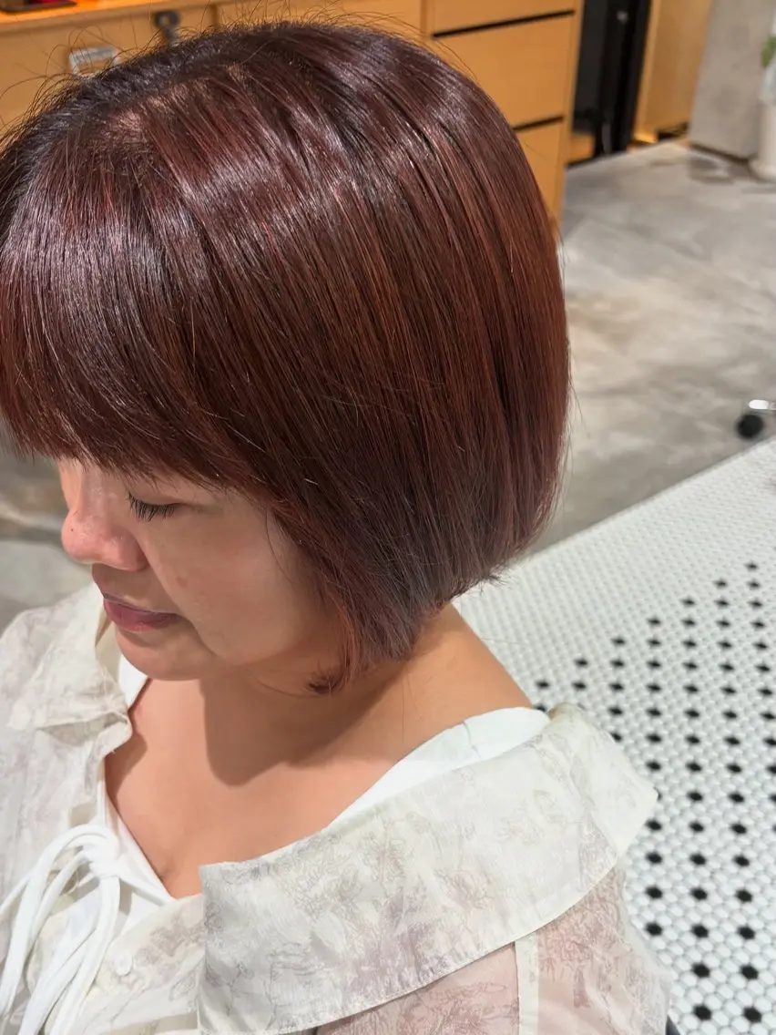 【柔らか質感】髪質改善ストレート＋枝毛予防4STEPトリートメントの写真