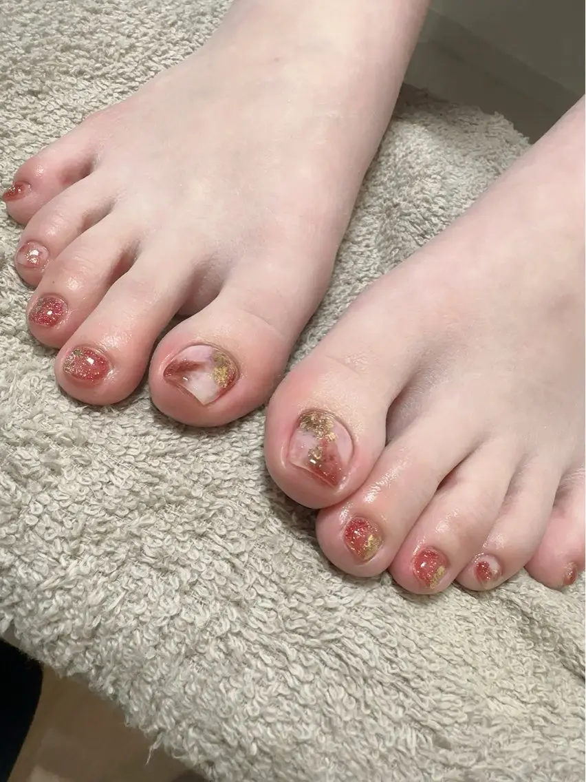 【フット】持ち込みデザイン(アートやり放題)(ジェルオフ＆ドライケア込)の写真