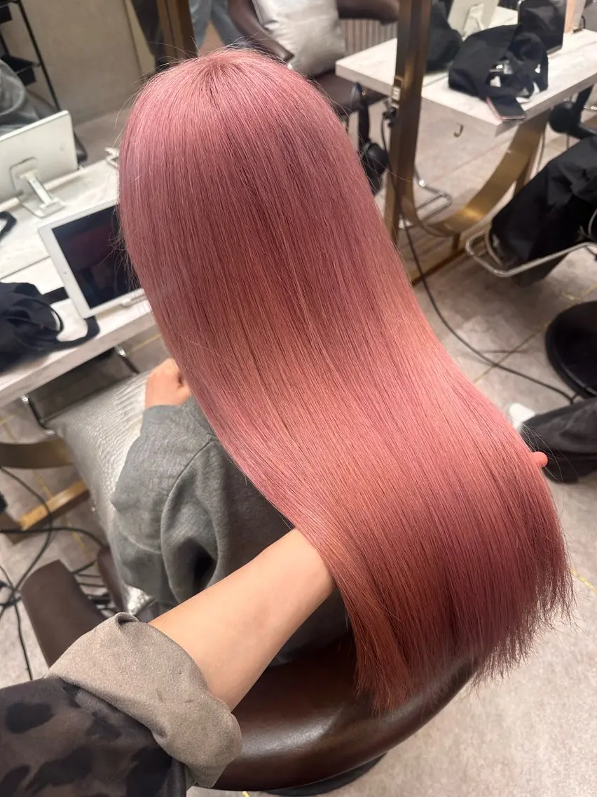 セミロング カラー ヘアアレンジ ヘアカラー トリートメント 天神/ブリーチ/ ブリーチなしカラーのヘアスタイル