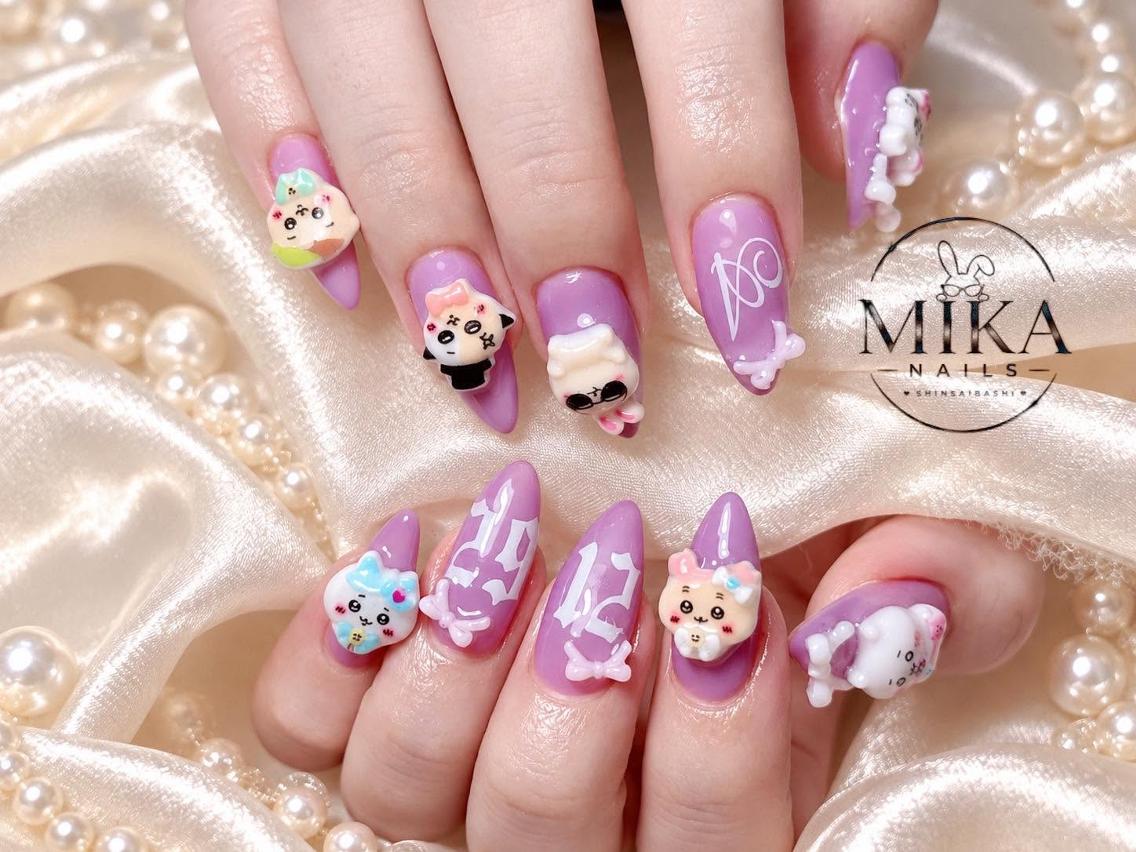 ネイル アートネイル チークネイル ドット フットネイル フレンチネイル ハンドネイル ハンドケア Mika Nails 心斎橋のネイルデザイン