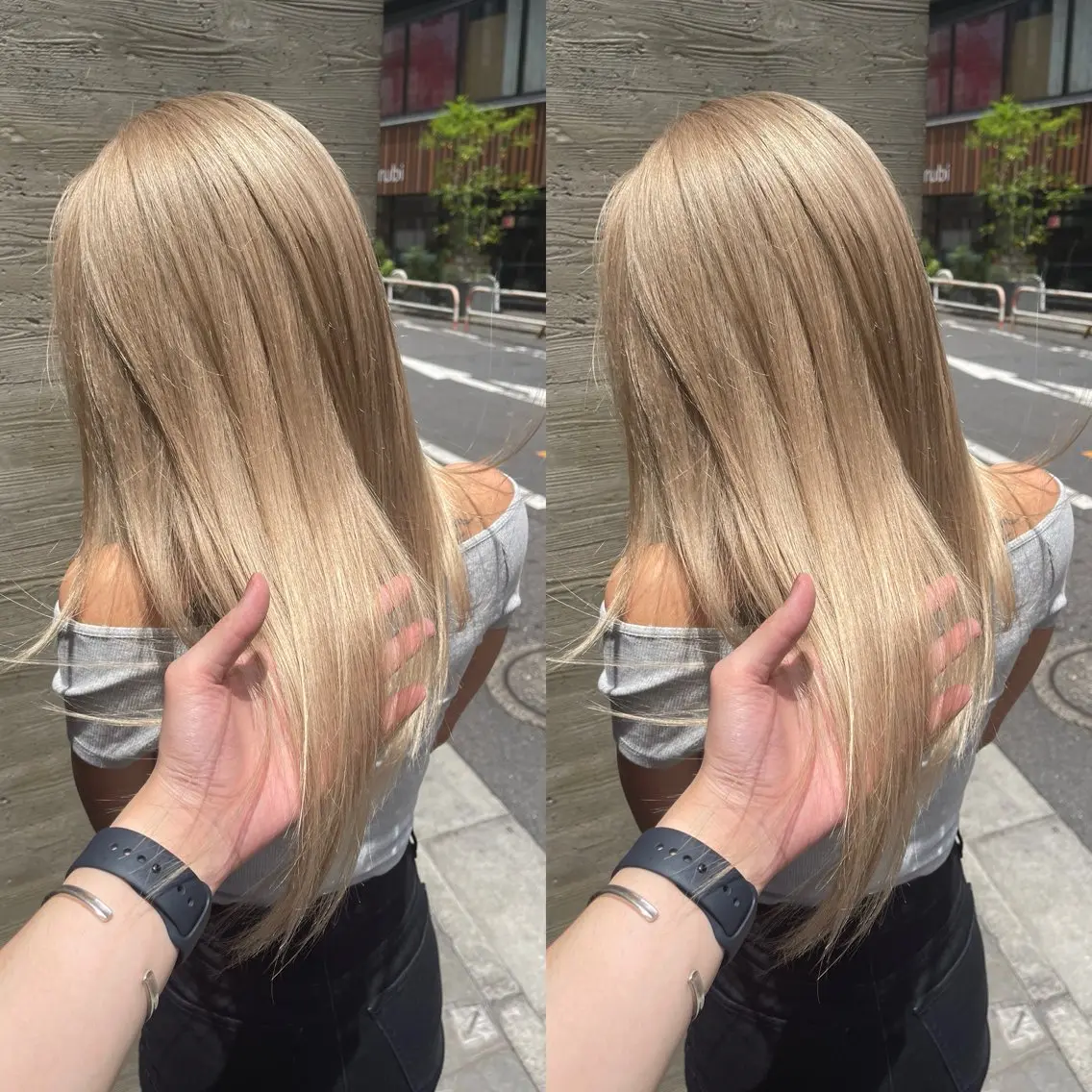 ロング カラー カット ヘアカラー トリートメント オージュアソムリエ DAIKI⭐️のヘアスタイル