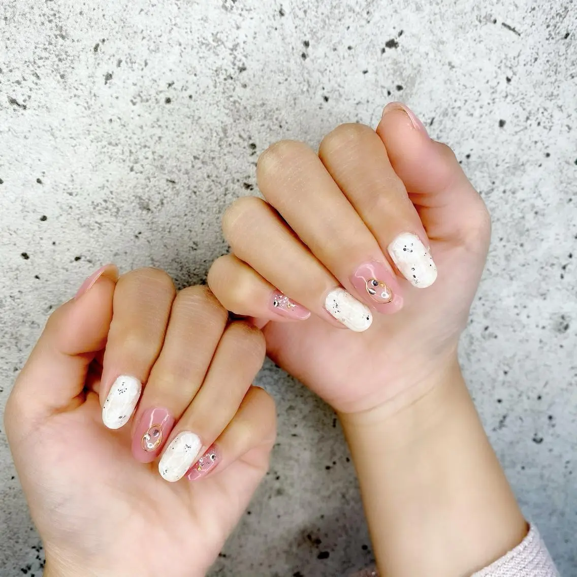 ミディアム カラー パーマ ヘアアレンジ メンズ キッズ ネイル マツエク・マツパ ハンドネイル Salon Ｋのネイルデザイン