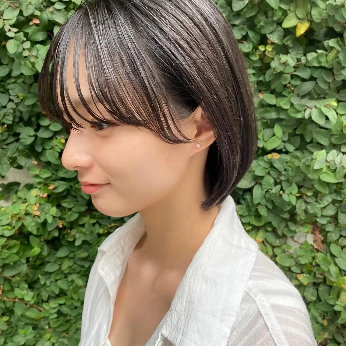 ショート ボブ ハイライト 髪質改善 ショートヘア mai 🎀 / 梅田美容室のヘアスタイル
