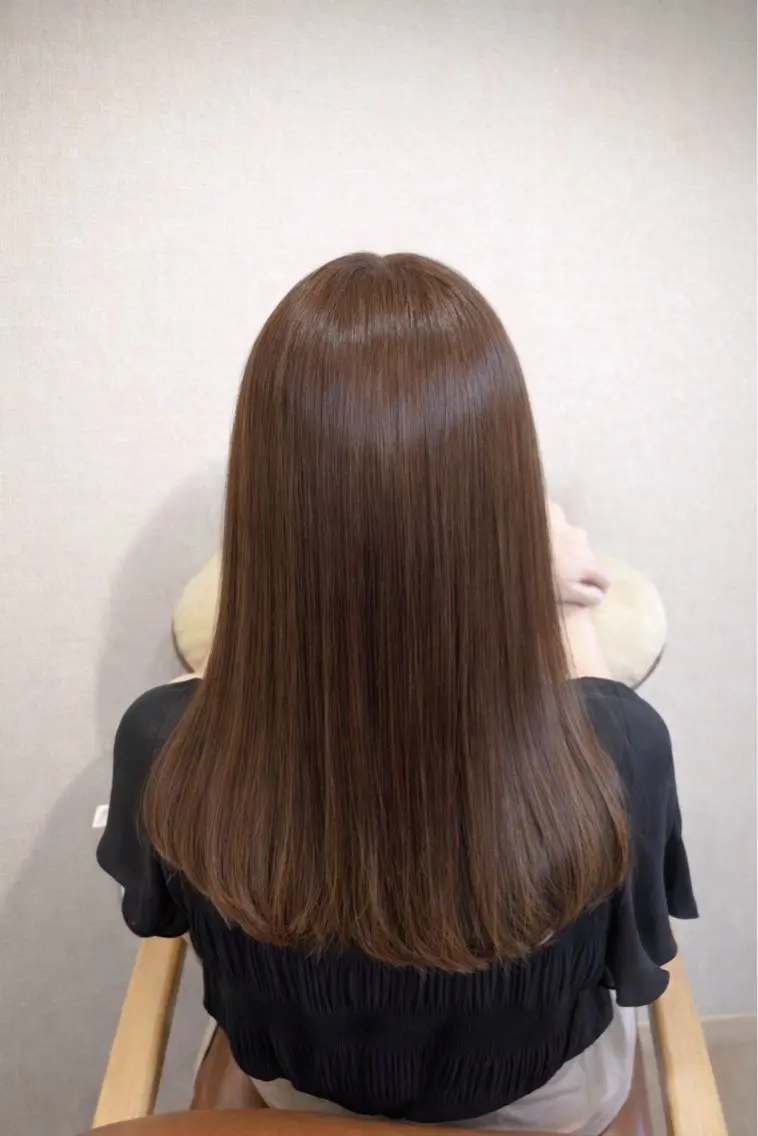 ロング カラー ベージュカラー カット ヘアカラー トリートメント 艶カラー/レイヤー カット🫧あいりのヘアスタイル