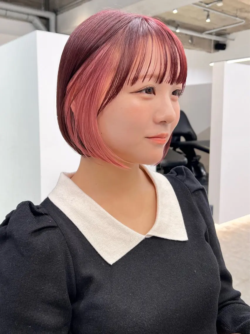 ショート カラー イヤリングカラー カット ヘアカラー 夏山 秀憲のヘアスタイル