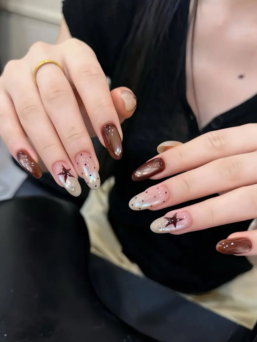 ネイル アートネイル ガーリー 韓国ネイル ロングネイル 持ち込み ハンドネイル HARI NAILのネイルデザイン