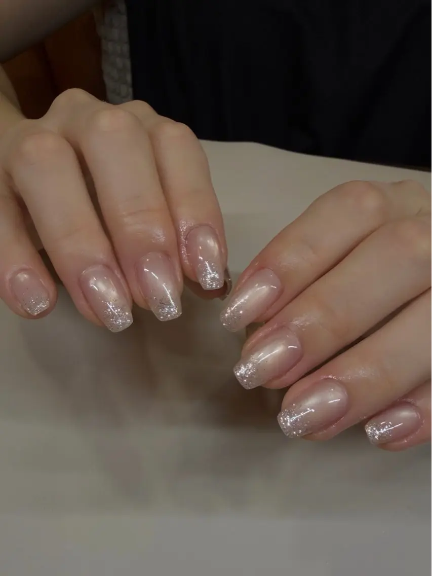 ネイル ハンドネイル 大人ワンホン キラキラ/Ayanoのネイルデザイン