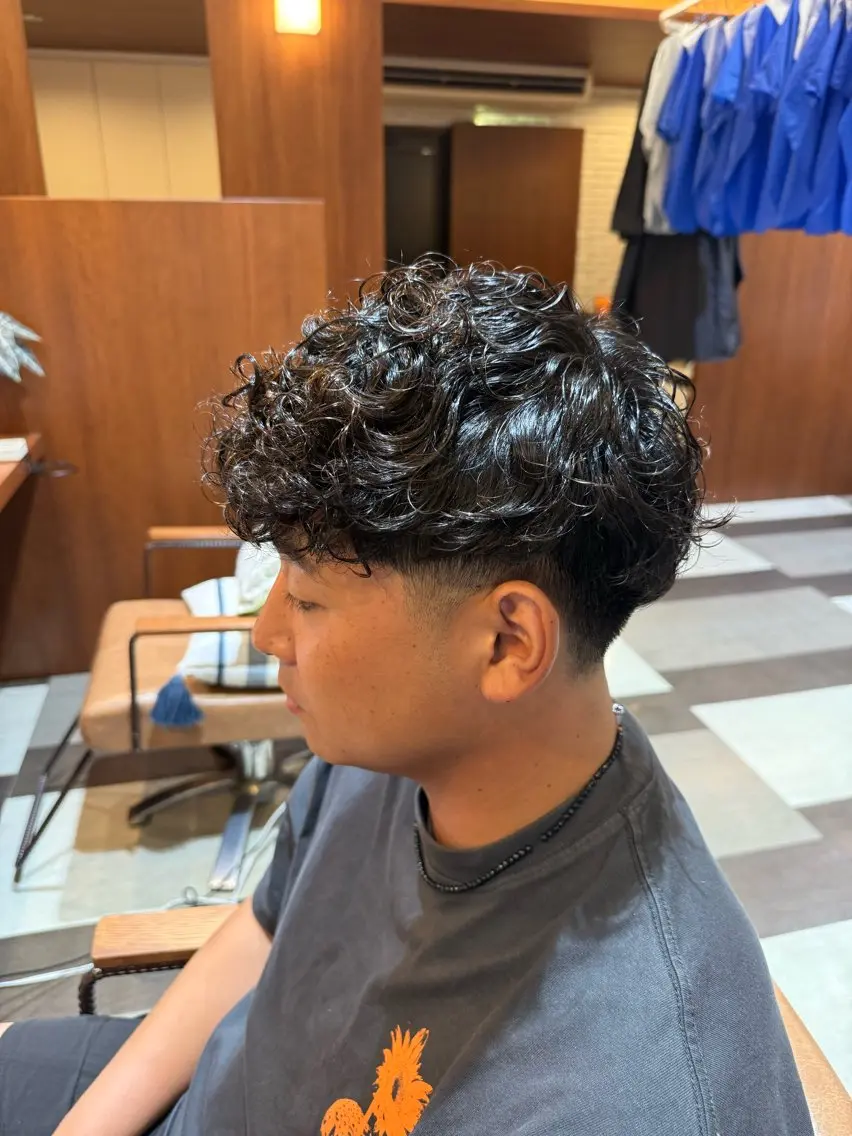 パーマ メンズ 平河 良太のヘアスタイル