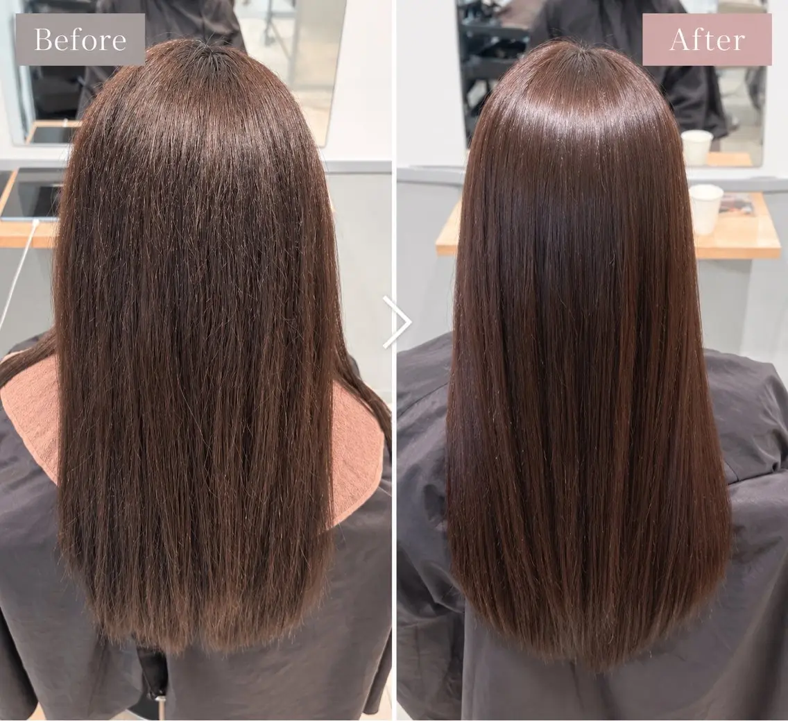 ロング 縮毛矯正 SOUPLE. みゆうのヘアスタイル