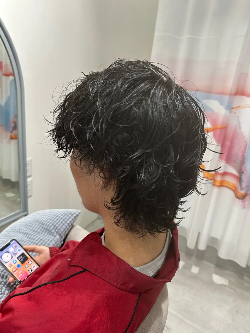 パーマ メンズ メンズパーマ メンズウルフカット ウルフカット スパイラルパーマ カット パーマ 💎メンズパーマ特化 🥇メンズのプロのヘアスタイル