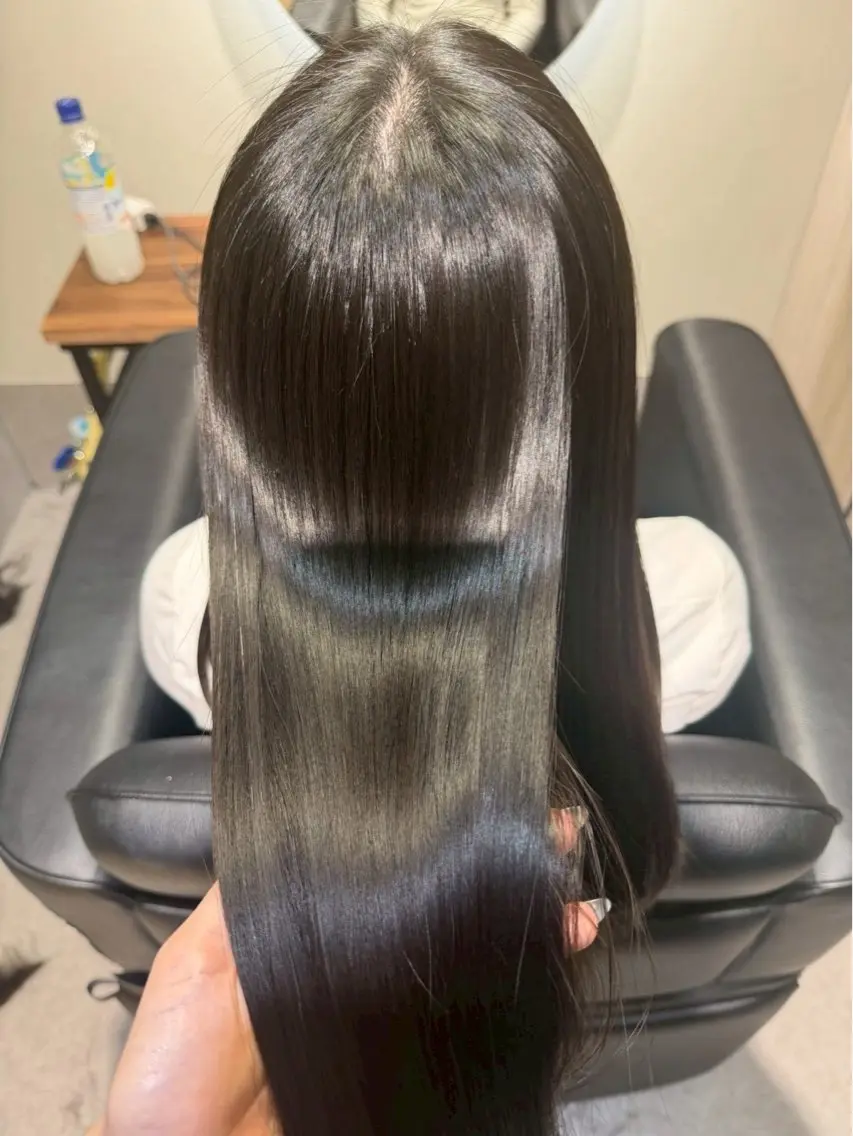 ロング 縮毛矯正 トリートメント 乃愛/縮毛矯正・ 透明感カラー🫧のヘアスタイル
