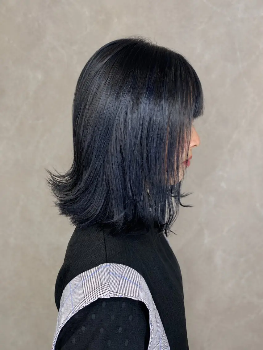 ミディアム カラー ヘアカラー 長田 百香のヘアスタイル