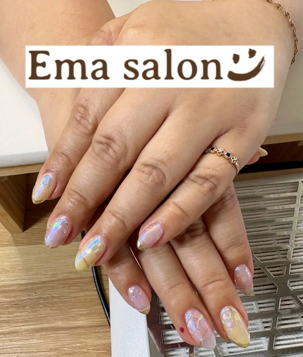 ネイル 持ち込み 春ネイル ハンドネイル Ema salon hiromiのネイルデザイン