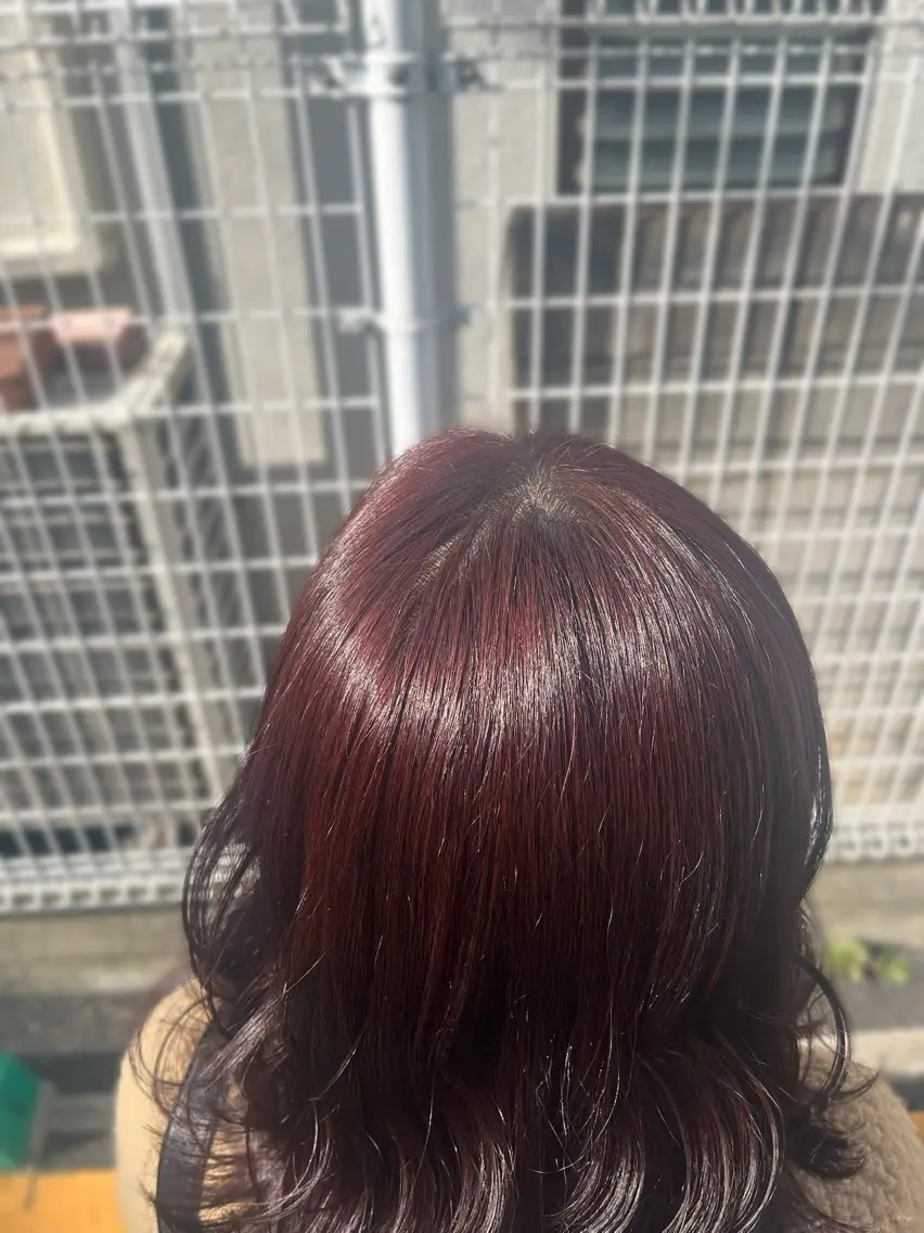 セミロング カラー saaya💙 レイヤーカットのヘアスタイル