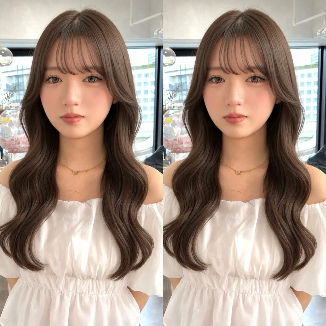 セミロング カット ヘアカラー トリートメント 簡単ワンカールレイ ヤーカット清水隆央のヘアスタイル