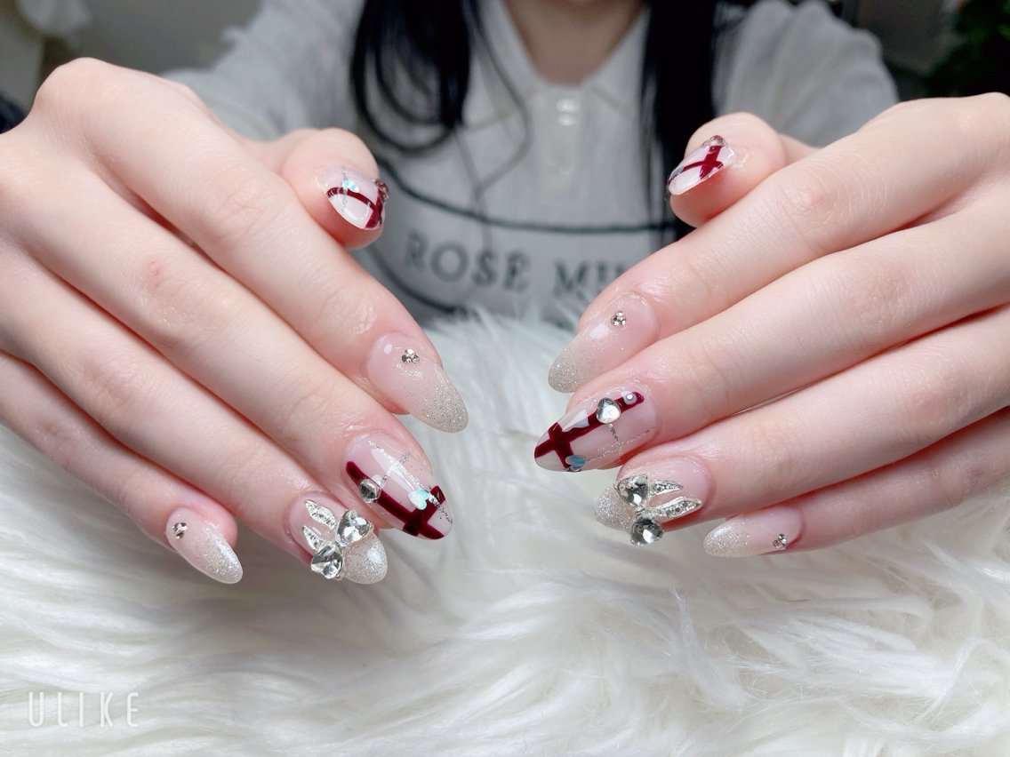 ネイル ブラウン フレンチネイル 韓国ネイル マグネットネイル ニュアンスネイル ハンドネイル Hana Rose Nailのネイルデザイン