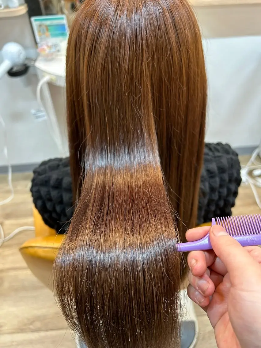 ロング ヘアカラー トリートメント な おのヘアスタイル