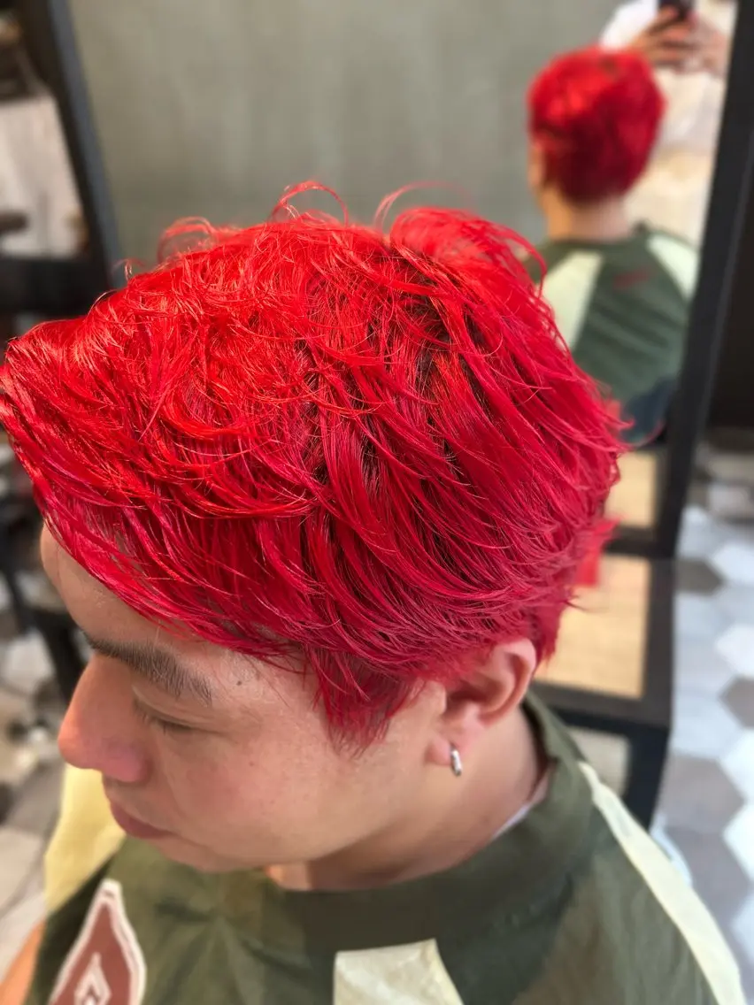 カラー メンズ ヘアカラー ハイトーンカラー 梅田/堀江輝起のヘアスタイル