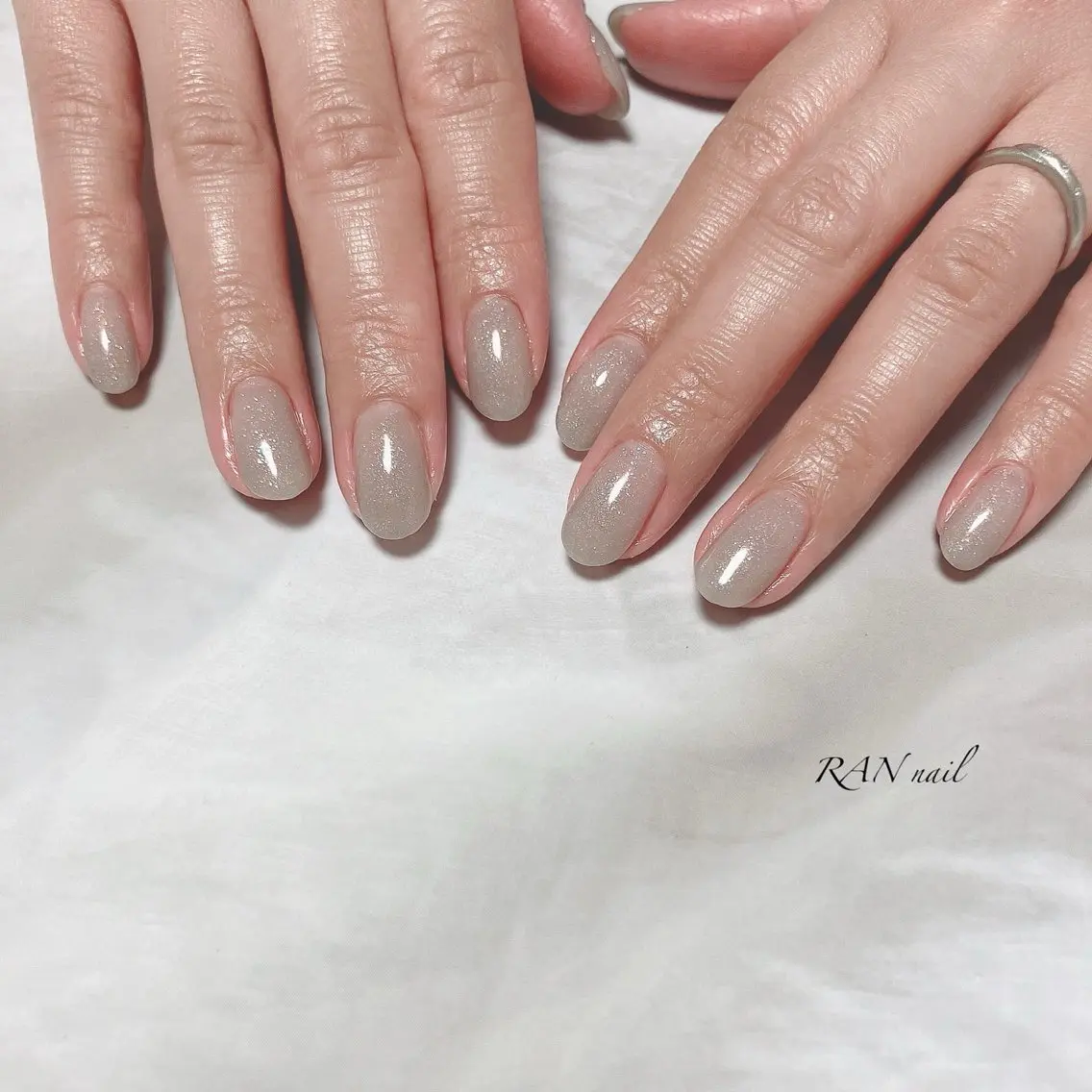 ネイル ラメ(グリッター) ワンカラーネイル シンプルネイル 春ネイル ハンドネイル フットネイル RAN nailのネイルデザイン
