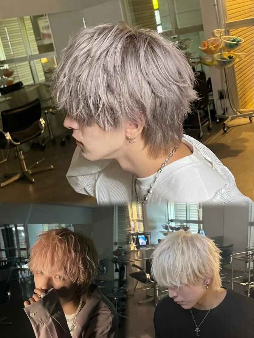 【‪‪ミニモ学割🎓】明るくしたい方✨️メンズダブルカラー（ブリーチ&韓国風透明感◎艶カラー）＋補修トリートメント🫧！の写真