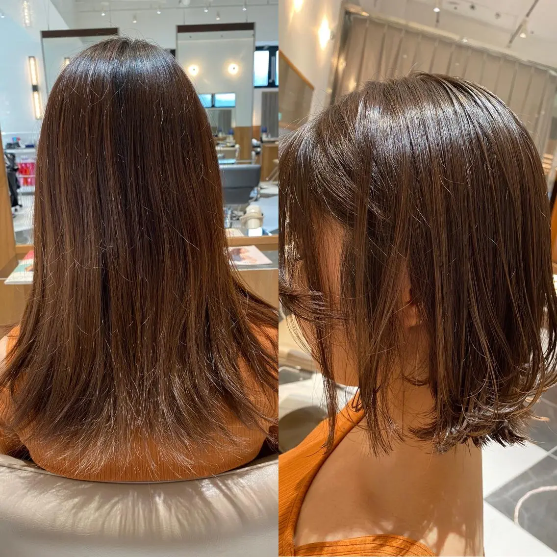 ミディアム カラー ブラウンカラー イルミナカラー 伸ばしかけ 谷合 貴志のヘアスタイル