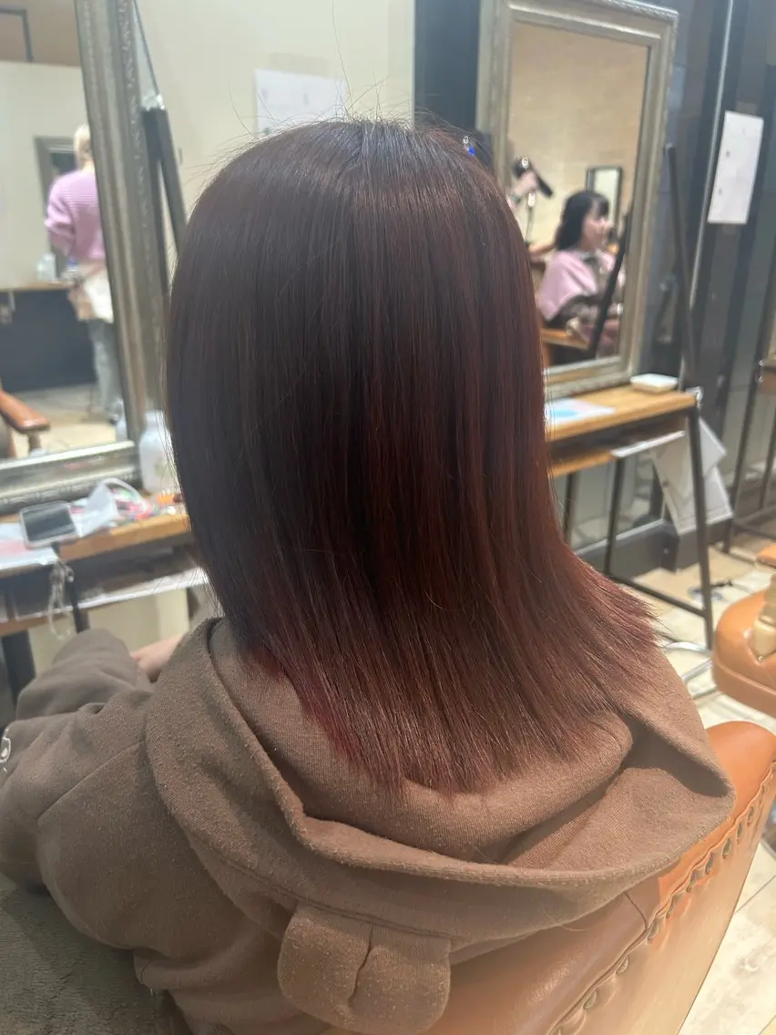 ミディアム カラー ヘアカラー 松尾 遥花のヘアスタイル