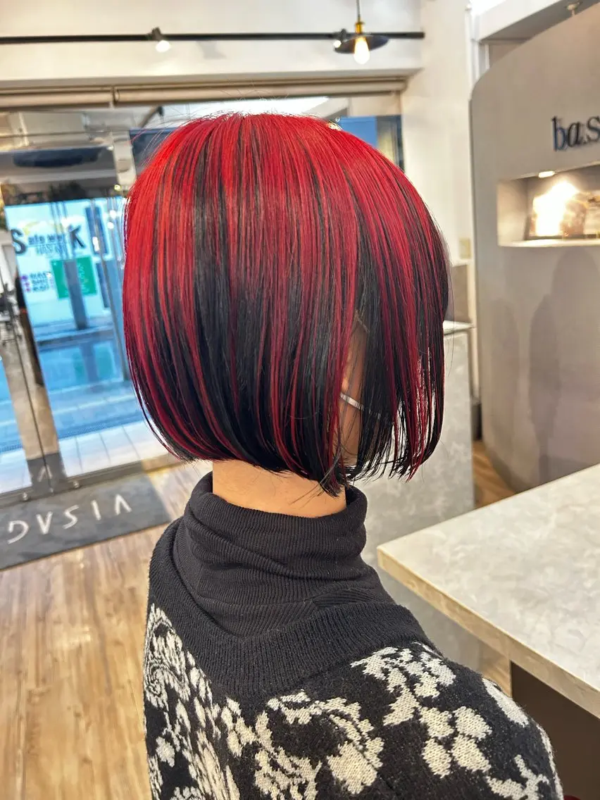 🍒✨カット+ポイントブリーチ+艶カラー+トリートメントの写真