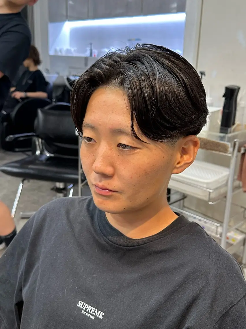 パーマ メンズ フェザーパーマ マッシュ メンズパーマ 学生（メンズ向け） メンズツイストパーマ カット パーマ fifth/原宿/ カットモデル/カズのヘアスタイル