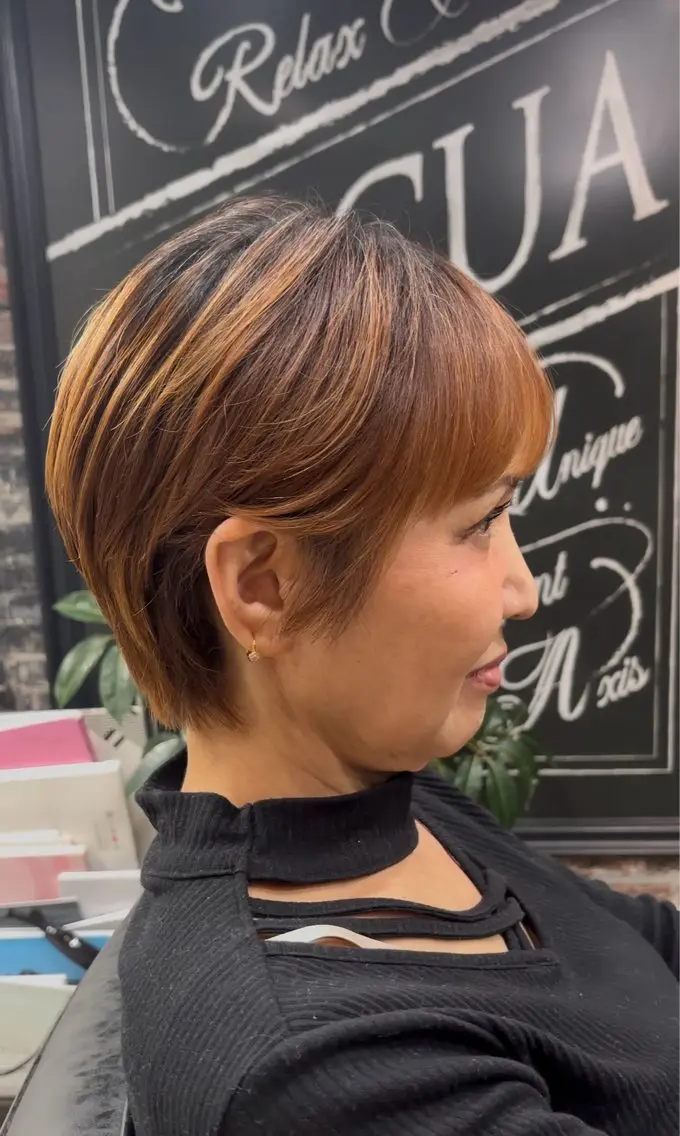 ショート ダメージレス縮毛矯正 カット//あさみ🌈のヘアスタイル