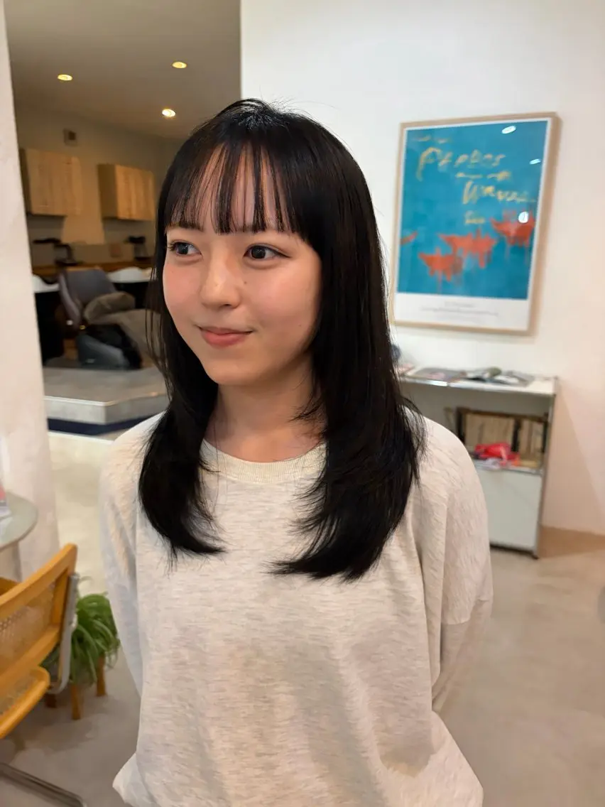 セミロング レイヤーカット カット はやし ちののヘアスタイル