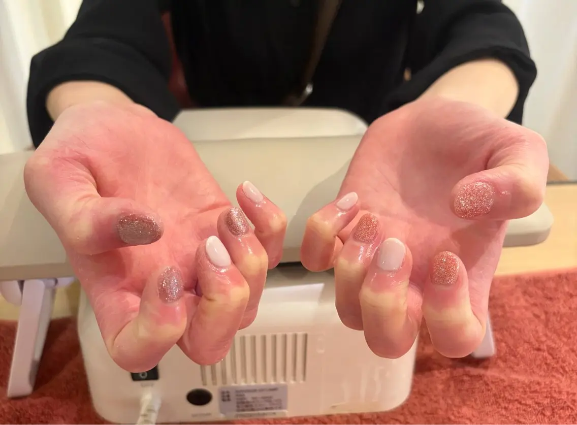 キッズ ネイル ピンク ハンドネイル ネイルサヴォイ本厚木 ⭐️あんりのネイルデザイン