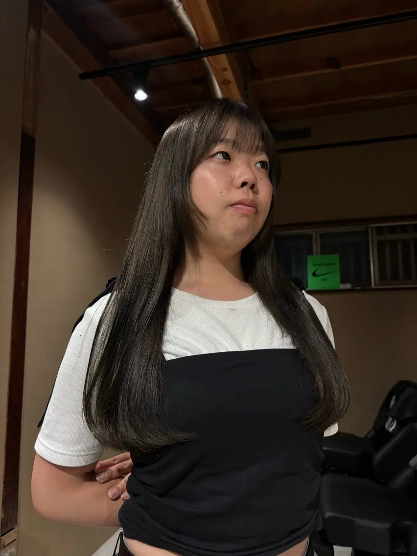ロング 縮毛矯正 ヘアカラー トリートメント 中津/透明感カラー 上村 菜緒のヘアスタイル
