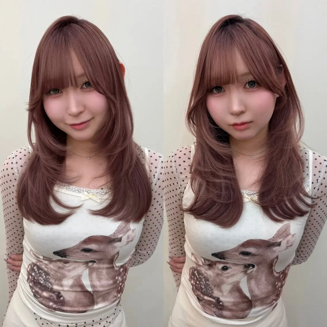 セミロング ヘアカラー ai | 似合わせhair♡のヘアスタイル