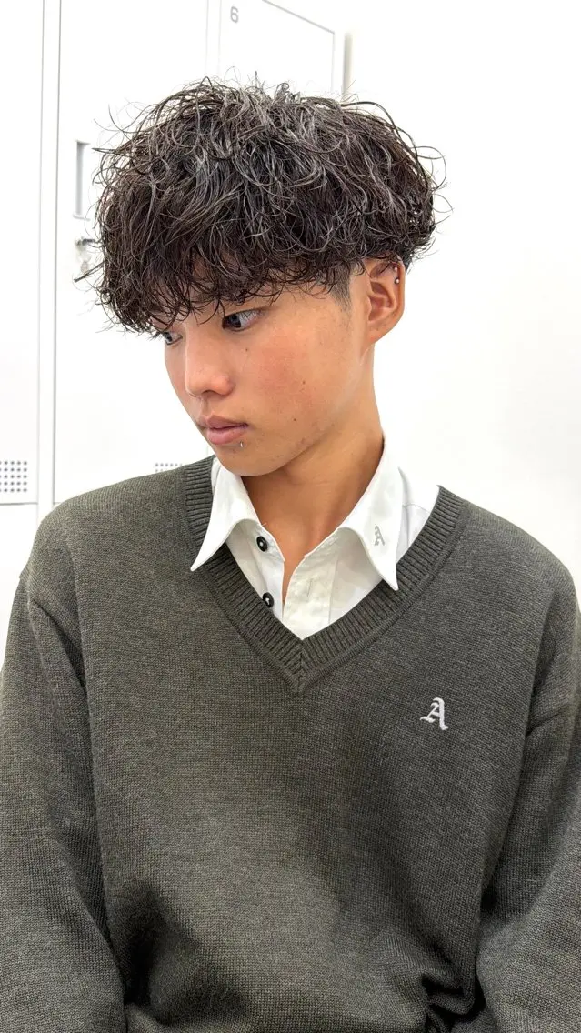 パーマ メンズ メンズパーマ 🏁片倉 玲旺🏁のヘアスタイル