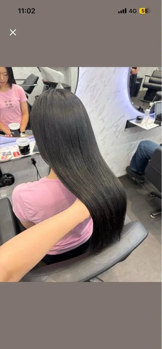 ロング カラー 透明感カラー🩵 ワンホンカラー/えりのヘアスタイル
