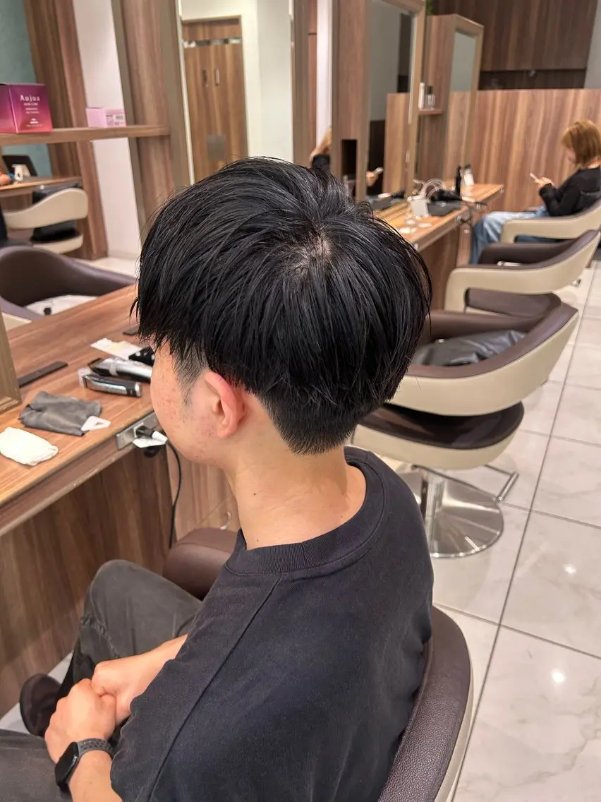 メンズ カット リノ🖤艶髪 カラー🖤🇰🇷のヘアスタイル