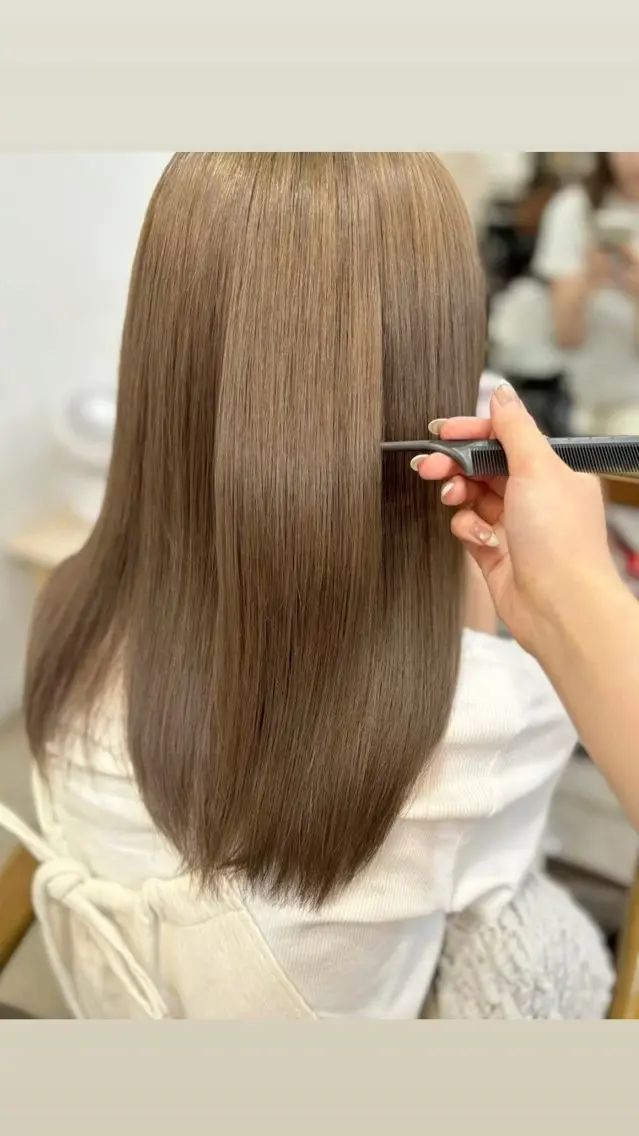 ロング カラー トリートメント 酸熱トリートメント トリートメント 蛭町 遥香のヘアスタイル