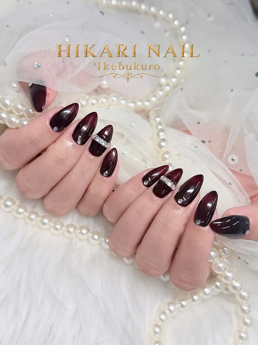 ネイル チークネイル 長さ出し フレンチネイル ガーリー ハロウィン ハンドネイル HikariNail Ikebukuroのネイルデザイン