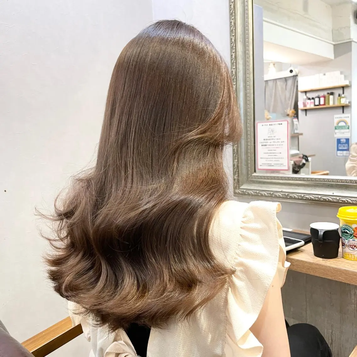 セミロング カラー 新宿/レイヤー特化 韓国ヘア/海外ヘアのヘアスタイル