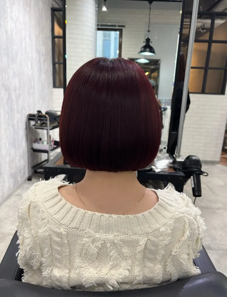 ショート カラー ヘアアレンジ カット ヘアカラー トリートメント kei🤎ベージュ /透明感カラー/博多のヘアスタイル