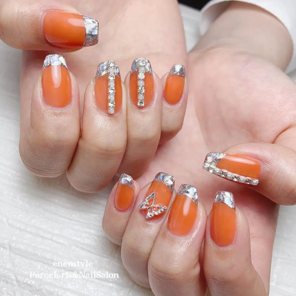 ミディアム ネイル 🐾enen style 🐾のネイルデザイン